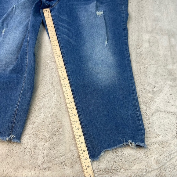 Nicole Miller Soho High Rise Ankle Slim Jeans Womens Plus Size 24 Distressed - Picture 6 of 8